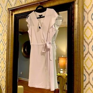 NWT Banana Republic Factory White Wrap Dress Sz 10